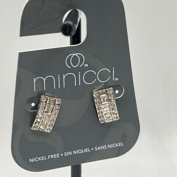 Minicci Silver Crystal Post Earrings $16ea / 3 for $25 - Picture 2 of 5